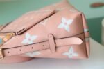 Louis Vuitton CarryAll PM Shoulder Bag 11.6in/ 29cm Monogram Empreinte Pink Gold Hardware For Women M46298 - Image 3