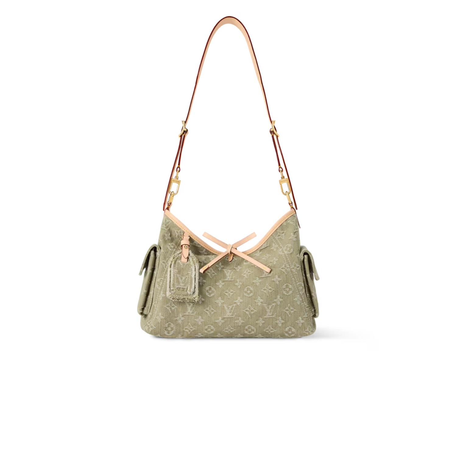 Louis-Vuitton-Carryall-Cargo-PM-Shoulder-Bag-Khaki-Denim-For-Women-M27623-1.png Louis Vuitton Carryall Cargo PM Shoulder Bag 13.2in/33.5cm Khaki Denim Gold Hardware For Women M27623 - Image 1