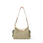 Louis Vuitton Carryall Cargo PM Shoulder Bag 13.2in/33.5cm Khaki Denim Gold Hardware For Women M27623 - Image 5