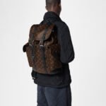 Louis Vuitton Christopher MM Monogram Macassar Canvas Brown For Men 17.3in/44cm M43735 - Image 5