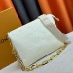 Louis Vuitton Coussin PM Shoulder Bag 10.2in/ 26cm Monogram-Embossed Cream Gold Hardware For Women M57793 - Image 8