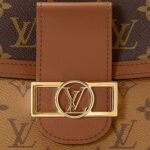 [True-to-ORIGINAL] Louis Vuitton Dauphine MM Crossbody Bag 9.8in/ 25cm Monogram Canvas Gold Hardware For Women M45958 - Image 9