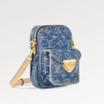 Louis Vuitton Pochette Fairfax Shoulder Bag 7.1in/ 18cm Blue Denim Gold Hardware For Women M82948 - Image 3