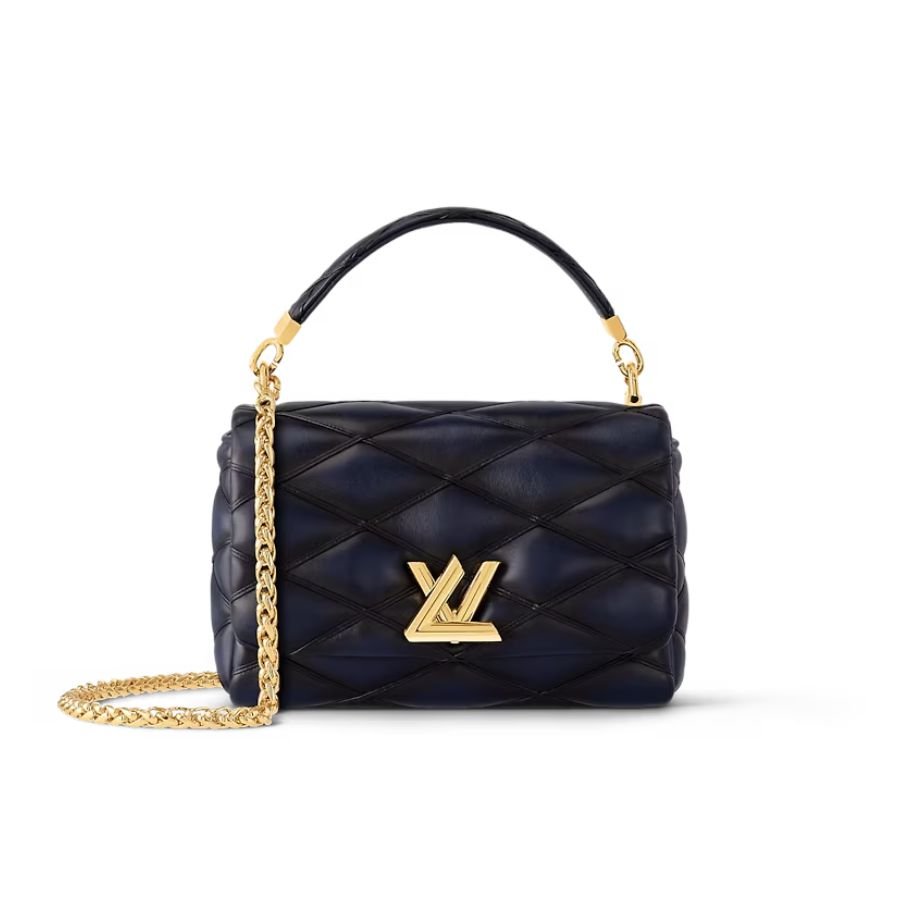 xr:d:DAF2RI5KnNM:66,j:7138617026007120091,t:23120804 Louis Vuitton GO-14 MM Navy Blue Bag For Women M23682- 9.1 Inches/ 23 Cm - Image 1