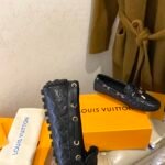 Louis Vuitton Gloria Flat Loafer Black For Women 1A658D - Image 3