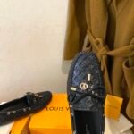 Louis Vuitton Gloria Flat Loafer Black For Women 1A658D - Image 9