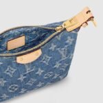 Louis Vuitton Hills Pochette Shoulder Bag 7.3in/ 18.5cm Blue Denim Gold Hardware For Women M82949 - Image 6
