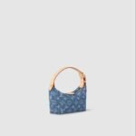 Louis Vuitton Hills Pochette Shoulder Bag 7.3in/ 18.5cm Blue Denim Gold Hardware For Women M82949 - Image 4