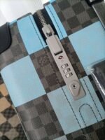 Louis Vuitton Horizon 55 Suitcase 21.7in/ 55cm Caro Blue Silver Hardware - Image 5