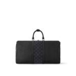 Louis Vuitton Keepall Bandouliere 50 Travel Bag 19.7in/ 50cm Black Silver Hardware M53763 - Image 6