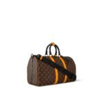 [True-to-ORIGINAL] Louis Vuitton Keepall Bandouliere 45 Travel Bag 17.7in/ 45cm Brown Black Hardware M46703 - Image 6