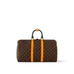 [True-to-ORIGINAL] Louis Vuitton Keepall Bandouliere 45 Travel Bag 17.7in/ 45cm Brown Black Hardware M46703 - Image 7