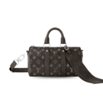 Louis Vuitton Keepall Bandouliere 25 Travel Bag 9.8in/ 25cm Black Silver Hardware For Men M11595
