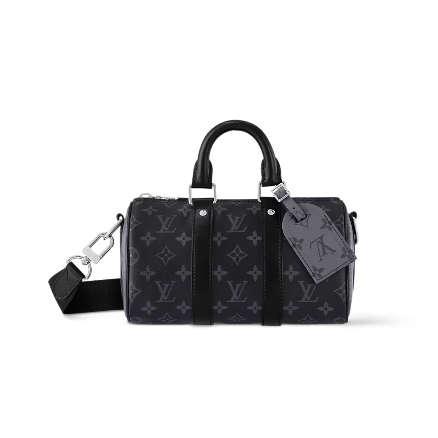 Louis-Vuitton-Keepall-Bandouliere-25-Travel-Bag-9.8in-25cm-Black-Silver-Hardware-M46271-1.png Louis Vuitton Keepall Bandouliere 25 Travel Bag 9.8in/ 25cm Black Silver Hardware M46271 - Image 1