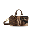Louis Vuitton Keepall Bandouliere 25 Travel Bag 9.8in/ 25cm Brown Gold Hardware M46678