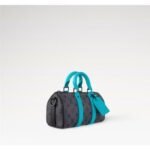 Louis Vuitton Keepall Bandouliere 25 Travel Bag 9.8in/ 25cm Grey Black Hardware M11645 - Image 3