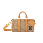 Louis Vuitton Keepall Bandouliere 25 Travel Bag 9.8in/ 25cm Natural Beige Gold Hardware M25010