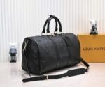 Louis Vuitton Keepall Bandouliere 45 Travel Bag 17.7in/ 45cm Black Gold Hardware M45532 - Image 4
