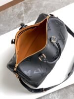 [True-to-ORIGINAL] Louis Vuitton Keepall Bandouliere 45 Travel Bag 17.7in/ 45cm Black Gold Hardware M45532 - Image 5