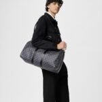Louis Vuitton Keepall Bandouliere 45 Travel Bag 17.7in/ 45cm Black Damier Graphite Silver Hardware N41418 - Image 3