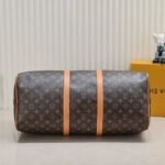 Louis Vuitton Keepall Bandouliere 45 Travel Bag 17.7in/ 45cm Brown Black Hardware M46703 - Image 4