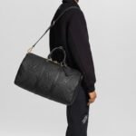 Louis Vuitton Keepall Bandouliere 45 Travel Bag 17.7in/ 45cm Black Gold Hardware M45532 - Image 2