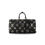 Louis Vuitton Keepall Bandouliere 45 Travel Bag 17.7in/ 45cm Black Gold Hardware M46670