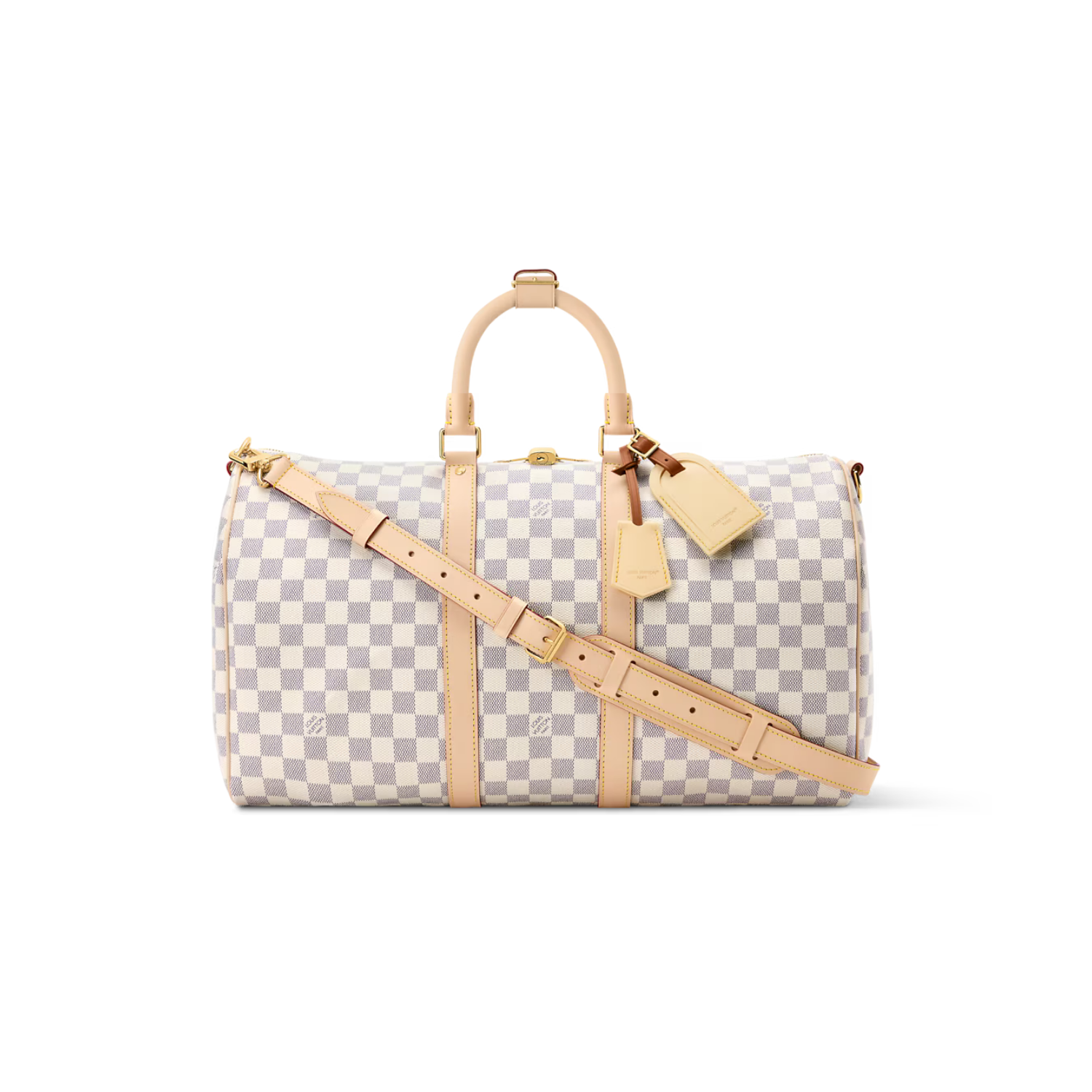 Louis-Vuitton-Keepall-Bandouliere-45-Travel-Bag-17.7in-45cm-Damier-Azur-Gold-Hardware-N41430.png Louis Vuitton Keepall Bandouliere 45 Travel Bag 17.7in/ 45cm Damier Azur Gold Hardware N41430 - Image 1