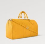 Louis Vuitton Keepall Bandouliere 50 Travel Bag 19.7in/ 50cm Yellow Silver Hardware M23748 - Image 3