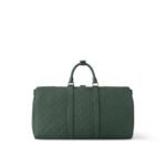 Louis Vuitton Keepall Bandouliere 50 Travel Bag 19.7in/ 50cm Green Matte Green Hardware M24440 - Image 6