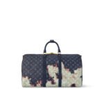 Louis Vuitton Keepall Bandouliere 50 Travel Bag 19.7in/ 50cm Ink Blue Gold Hardware For Men M23773 - Image 5