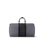 Louis Vuitton Keepall Bandouliere 50 Travel Bag 19.7in/ 50cm Grey Silver Hardware M45392 - Image 5