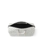 Louis Vuitton Keepall Bandouliere 50 Travel Bag 19.7in/ 50cm White Black Hardware M24954 - Image 4