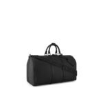 Louis Vuitton Keepall Bandouliere 50 Crossbody Bag 19.7in/ 50cm Black Palladium Hardware For Men M21420 - Image 5