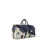 Louis Vuitton Keepall Bandouliere 50 Travel Bag 19.7in/ 50cm Ink Blue Gold Hardware For Men M23773 - Image 3