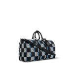 Louis Vuitton Keepall Bandouliere 50 Travel Bag 19.7in/ 50cm Blue Moon Black Hardware For Men M23771 - Image 5