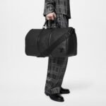 Louis Vuitton Keepall Bandouliere 50 Crossbody Bag 19.7in/ 50cm Black Palladium Hardware For Men M21420 - Image 4