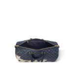 Louis Vuitton Keepall Bandouliere 50 Travel Bag 19.7in/ 50cm Ink Blue Gold Hardware For Men M23773 - Image 4