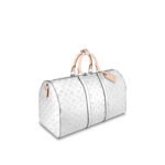 Louis Vuitton Keepall Bandouliere 50 Travel Bag 19.7in/ 50cm Silver Metallic Silver Hardware M45886 - Image 4