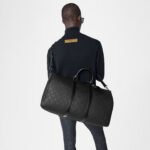 Louis Vuitton Keepall Bandouliere 50 Travel Bag 19.7in/ 50cm Black Matte Black Hardware M59025 - Image 2