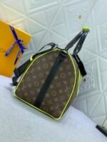 Louis Vuitton Keepall Bandouliere 50 Travel Bag 19.7in/ 50cm Brown/ Yellow Matte Black Hardware M45866 - Image 8