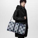 Louis Vuitton Keepall Bandouliere 50 Travel Bag 19.7in/ 50cm Blue Moon Black Hardware For Men M23771 - Image 2