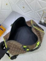 Louis Vuitton Keepall Bandouliere 50 Travel Bag 19.7in/ 50cm Brown/ Yellow Matte Black Hardware M45866 - Image 7