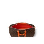 Louis Vuitton Keepall Bandouliere 50 Travel Bag 19.7in/ 50cm Brown/ Orange Silver Hardware M46770 - Image 3