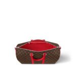 Louis Vuitton Keepall Bandouliere 50 Travel Bag 19.7in/ 50cm Brown/ Red Silver Hardware M46769 - Image 4