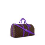 Louis Vuitton Keepall Bandouliere 50 Travel Bag 19.7in/ 50cm Brown/ Violet Silver Hardware M46775 - Image 2