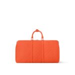 Louis Vuitton Keepall Bandouliere 50 Travel Bag 19.7in/ 50cm Orange Silver Hardware M23749 - Image 4