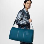 Louis Vuitton Keepall Bandouliere 50 Travel Bag 19.7in/ 50cm Dark Blue Silver Hardware M23727 - Image 2