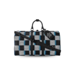 Louis Vuitton Keepall Bandouliere 50 Travel Bag 19.7in/ 50cm Blue Moon Black Hardware For Men M23771