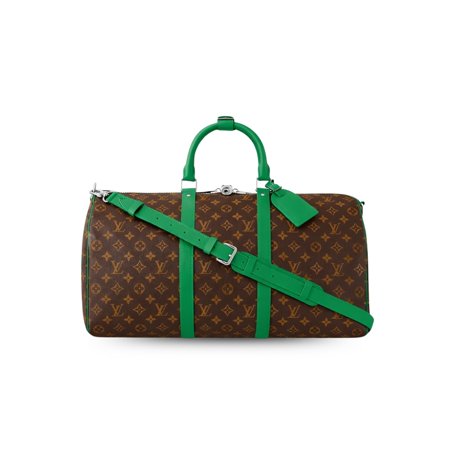 Louis-Vuitton-Keepall-Bandouliere-50-Travel-Bag-19.7in-50cm-Brown-Green-Silver-Hardware-M46774.png Louis Vuitton Keepall Bandouliere 50 Travel Bag 19.7in/ 50cm Brown/ Green Silver Hardware M46774 - Image 1
